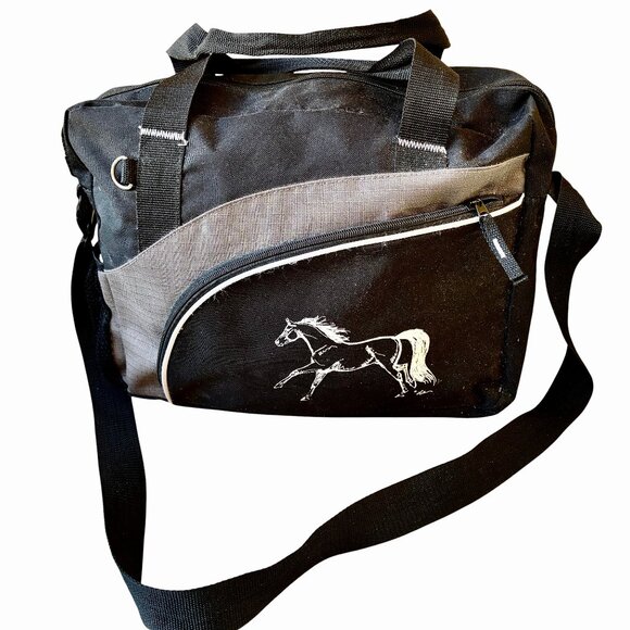 Messenger Bag Laptop Computer Horse Art Dual Handles & Shoulder Strap Pockets - Picture 2 of 11